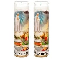 7 Day White Memorial  Grave Candles for Religious Memory Vigil and Emergency Use