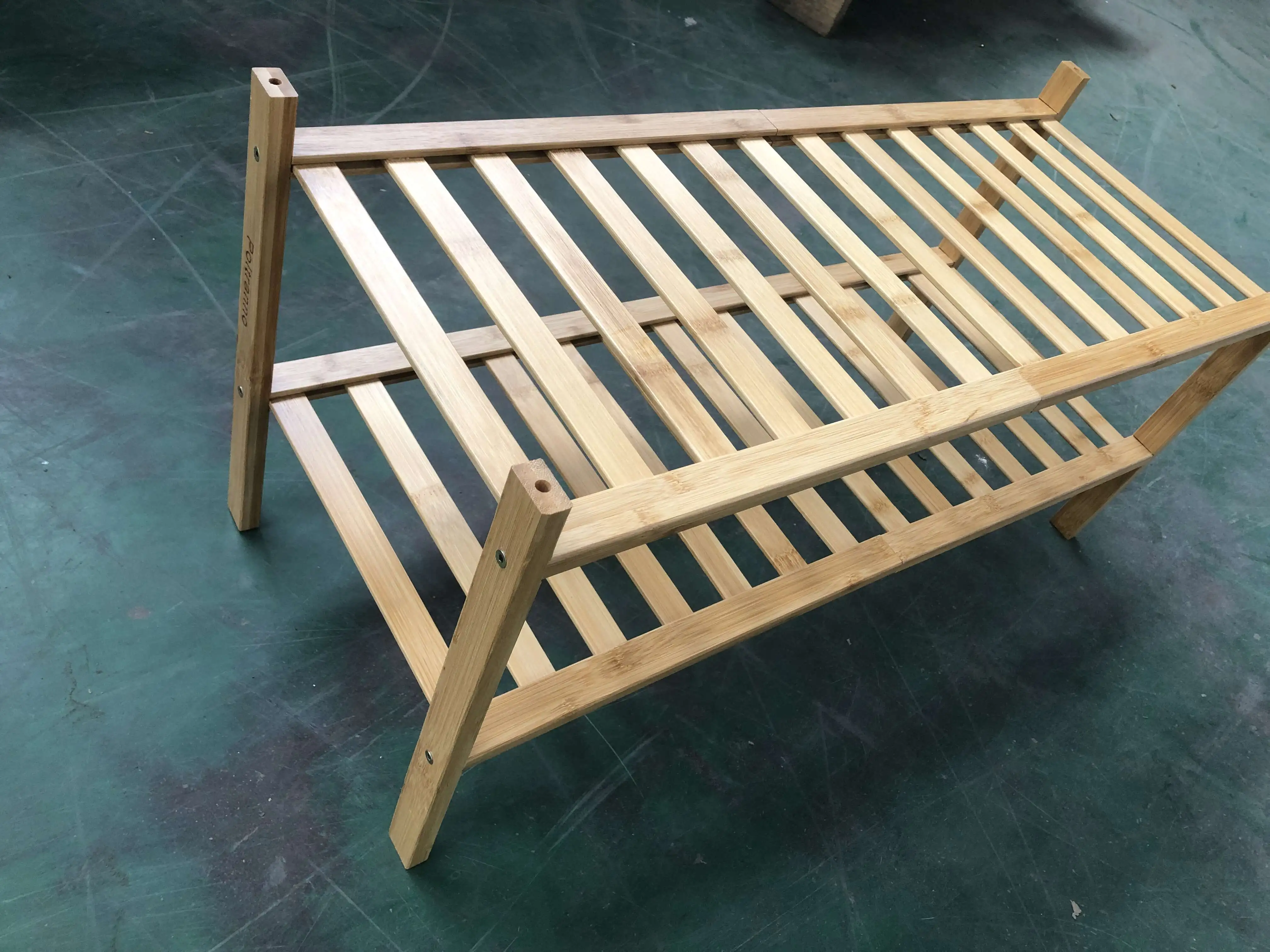 Poltranno Wooden Shoe Racks Storage Organizer Space Saving Shoe Shelf for Dorm Bedroom