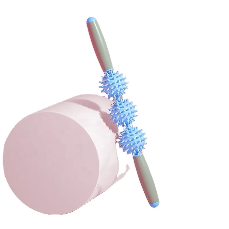 fitness exercise home woman neck body leg massage ball stick facial massage roller stick