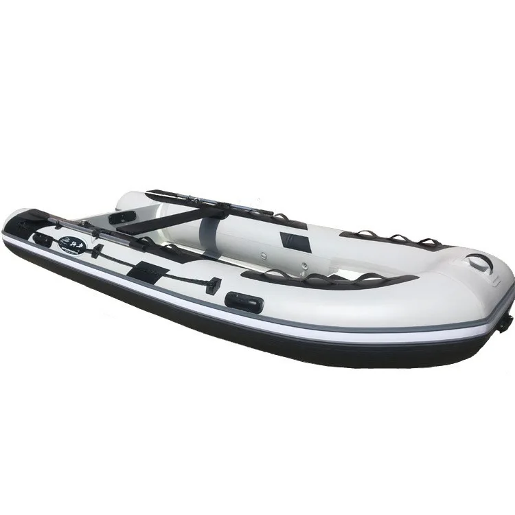 China Factory Semi Rigid 12ft 360 RHIB Yacht Tender Orca Hypalon Folding Inflatable Aluminium Rib Boat with Centre Console