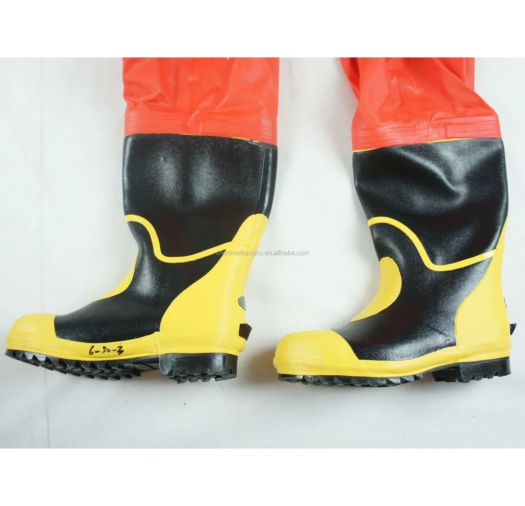 double PVC coated liquid Chemical protective clothing fireman firefighting suit turnout gear anti-acid alkali