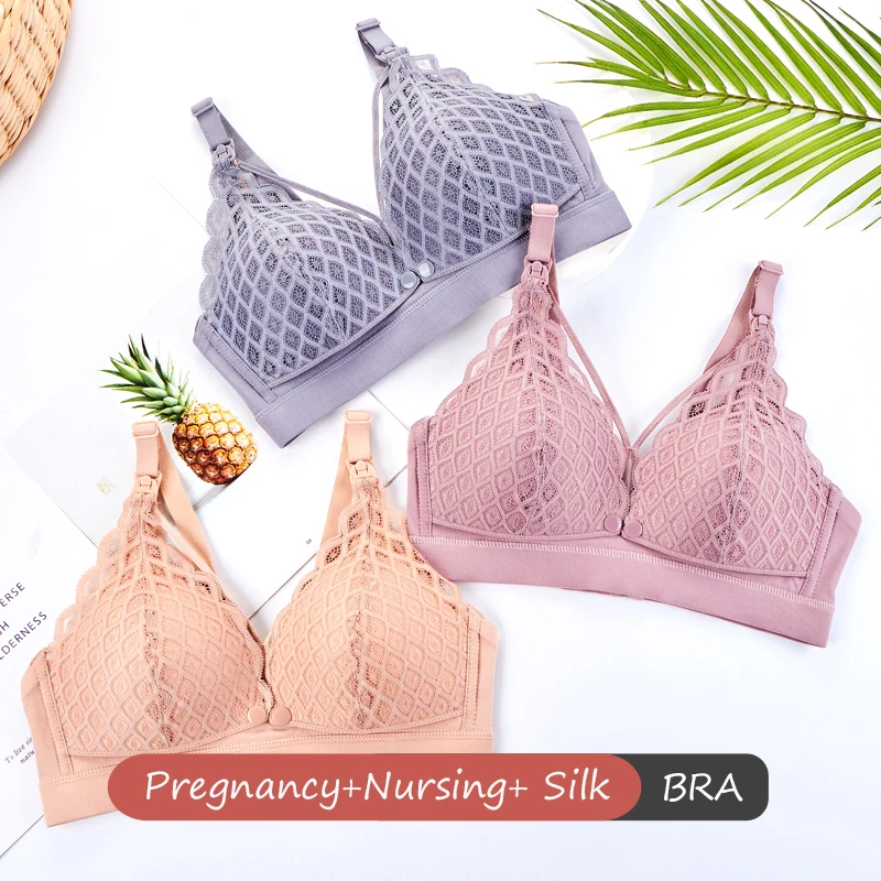 
Sexy silk modal pregnant woman without rims nursing bra 