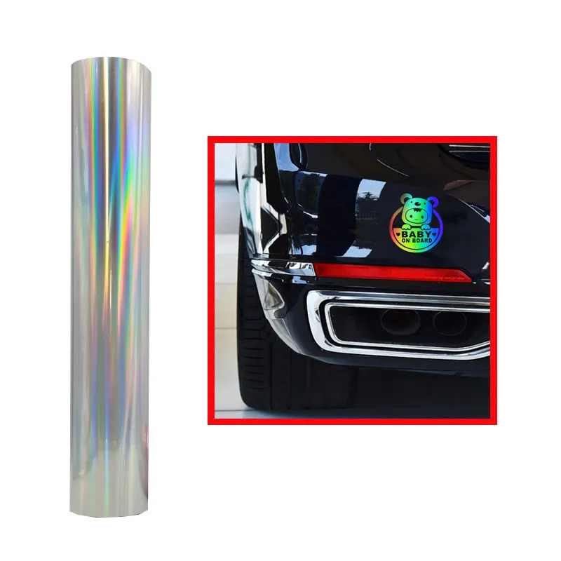 Self-Adhesive Holographic Vinyl Roll Film Printable Laser PVC for Advertising Plastic Sticker