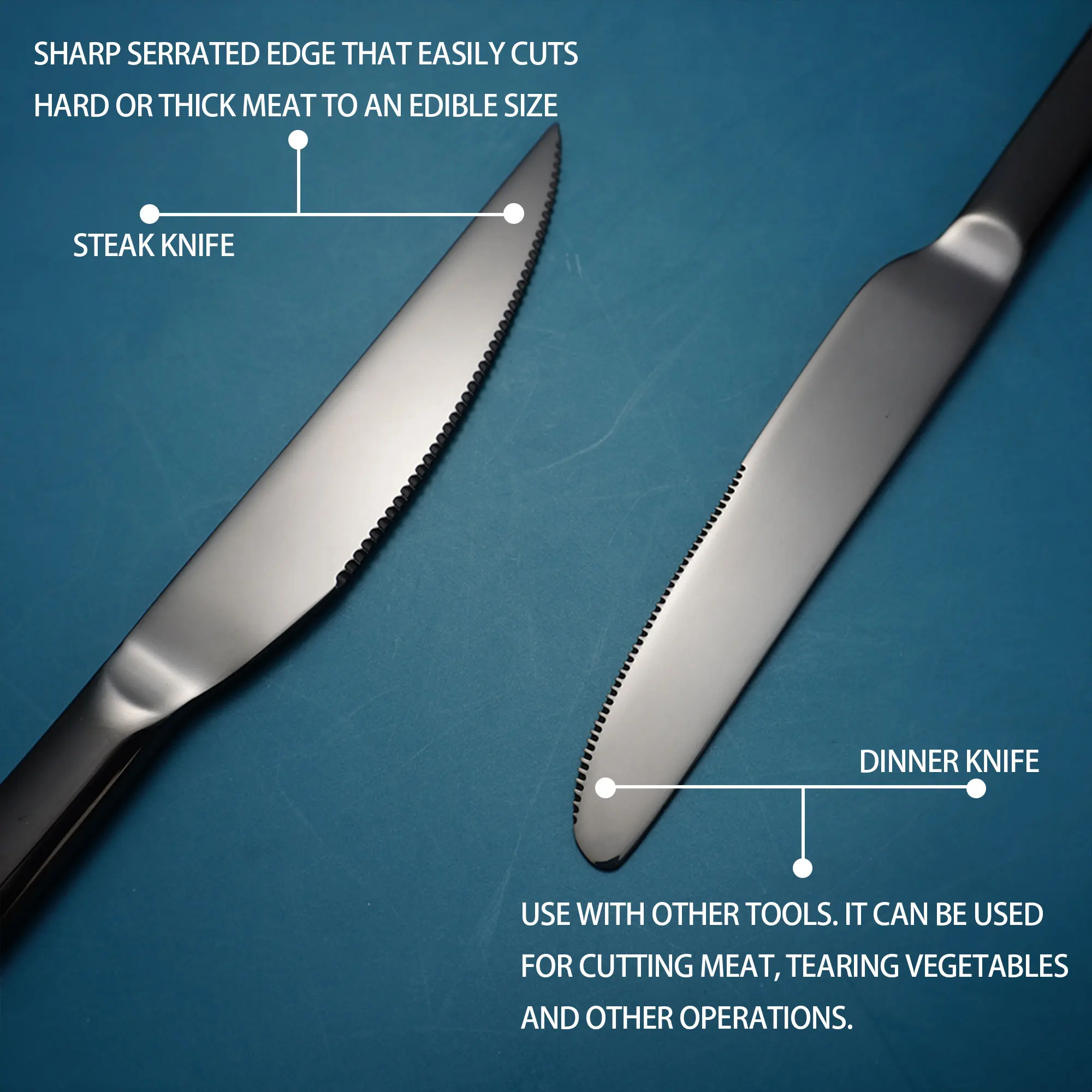 Manufacturer Silverware 6pcs Black Flatware Spoon Knife And Fork Stainless Steel Cutlery Set For Wedding