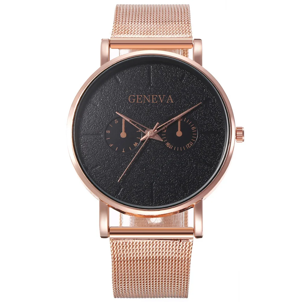 Simple Waterproof Stainless Steel Alloy Minimalist Quartz Watches for Black Silver Rose Gold Two Eyes Mens Wrist Watch Quartz