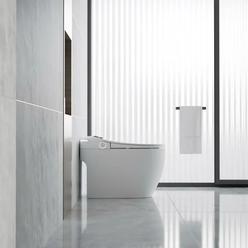 Southeast Asian Market One Piece LED Display Screen Instant Heating Wash Automatic Flushing Intelligent Toilet