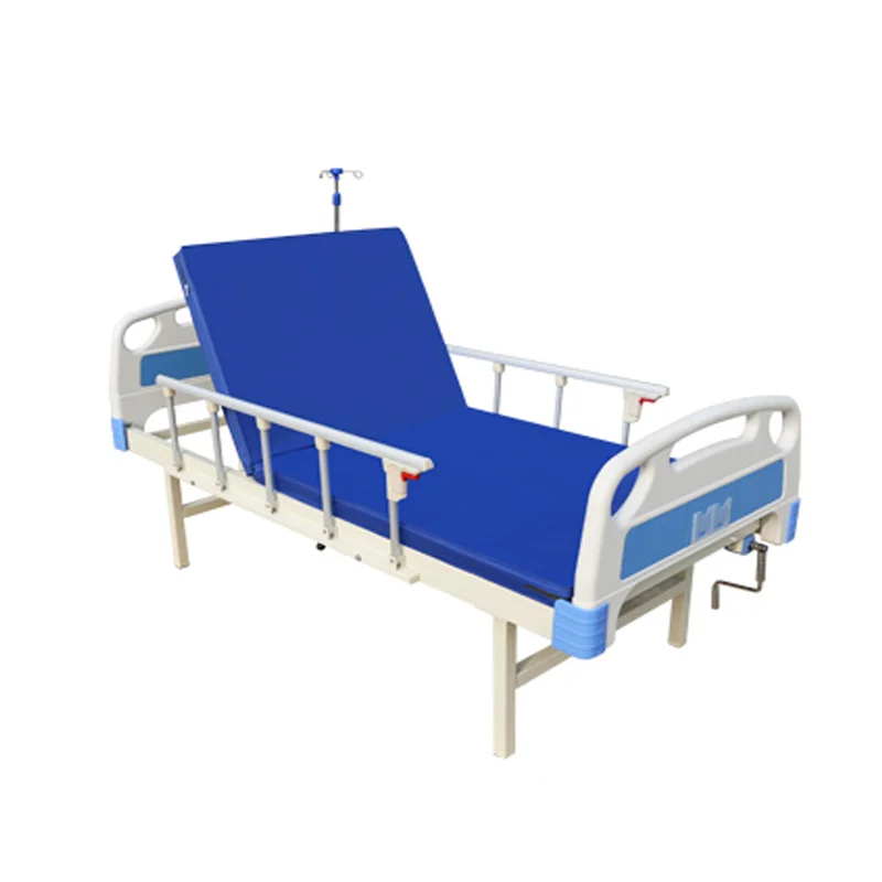 hospital bed manual single crank one function hospital bed with side rails