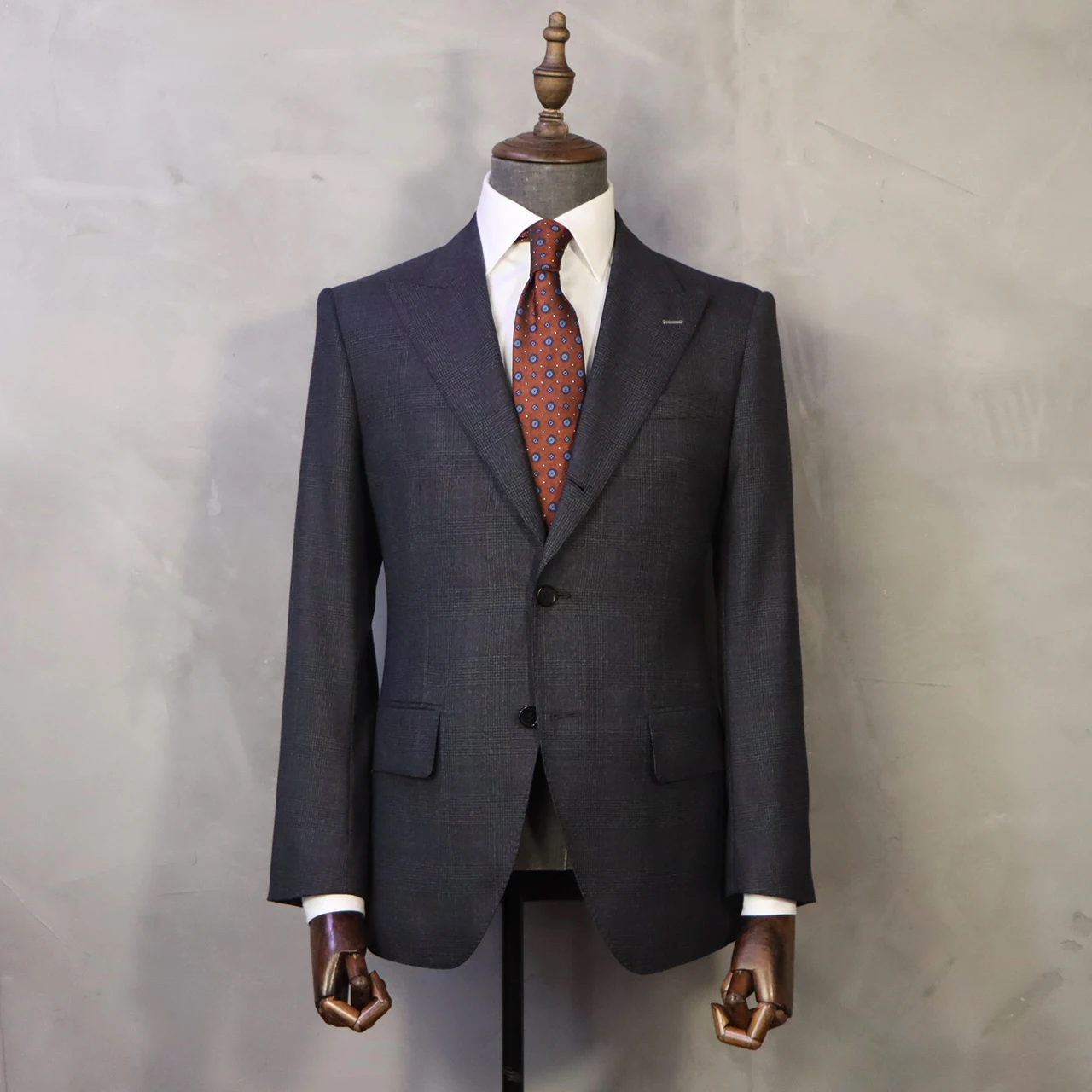 MTM  British Style Custom Mens Suit 100% Wool Bespoke Tailor Made Business Suits For Tailor Shop  2 Piece Set