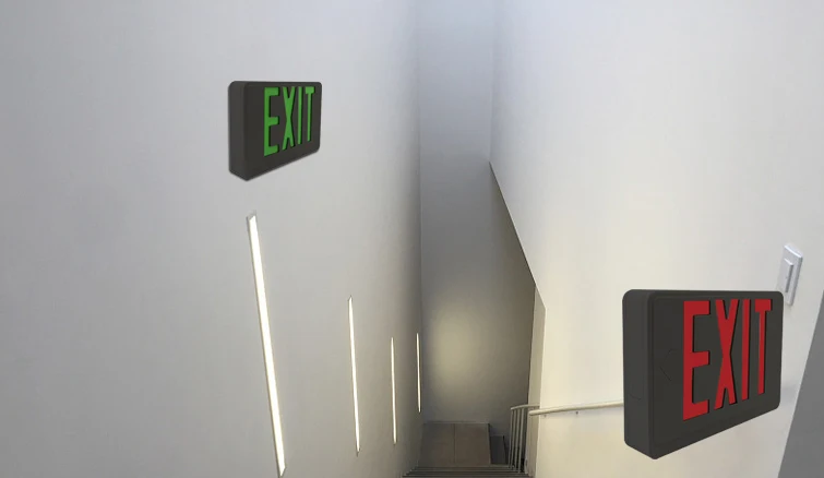 U L listed exit led light rechargeable led exit sign lights fire alarm 90 Mins Duration Supplier Listed RED emergency EXIT SIGN