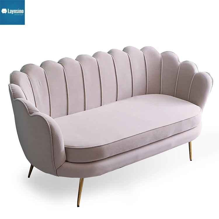 
Laynsino flower shape modern design velvet 2 seats sofa 