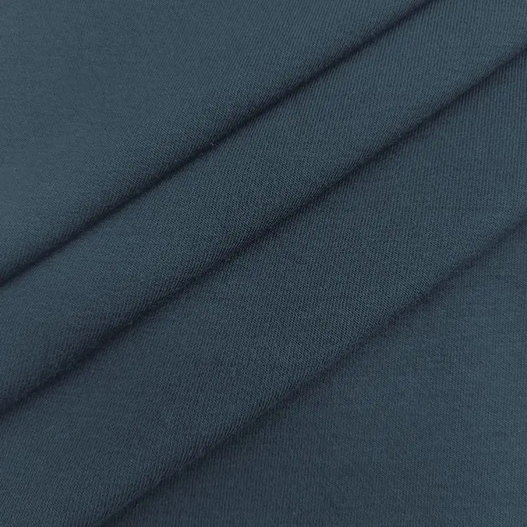 UPF 50 Organic Cotton Bamboo Polyester Spandex Blend French Terry Knitting Fabric for Sweatshirt