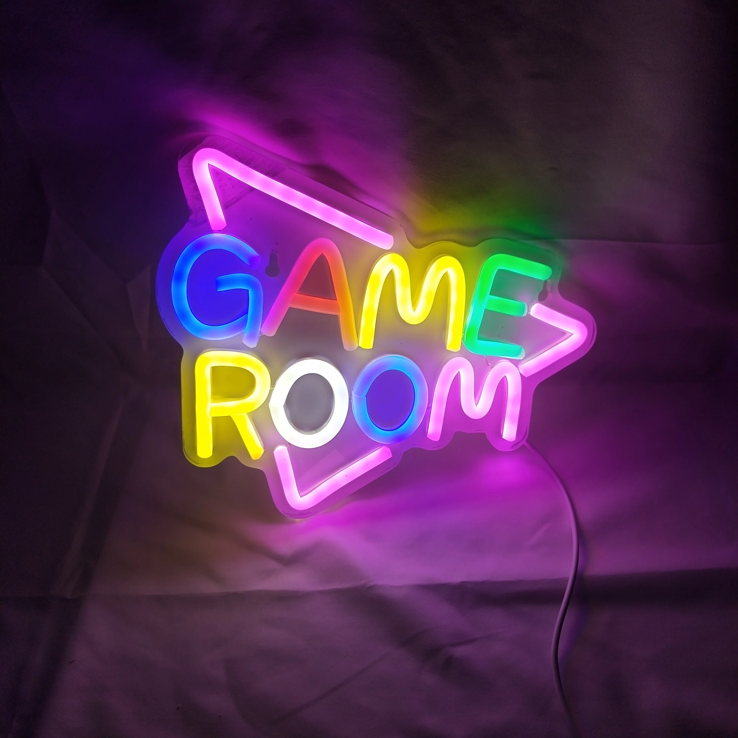 Wholesale LED Neon Lights Sign For Gaming Room Game Neon Lights Gamepad Shaped Neon Signs for Wall Decor Play Station