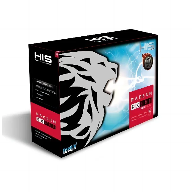 Видеокарты AMD HIS RX 580 8 ГБ GDDR5 2304SP, б/у, Radeon RX580 8 Гб GPU, компьютерные видеокарты для игр