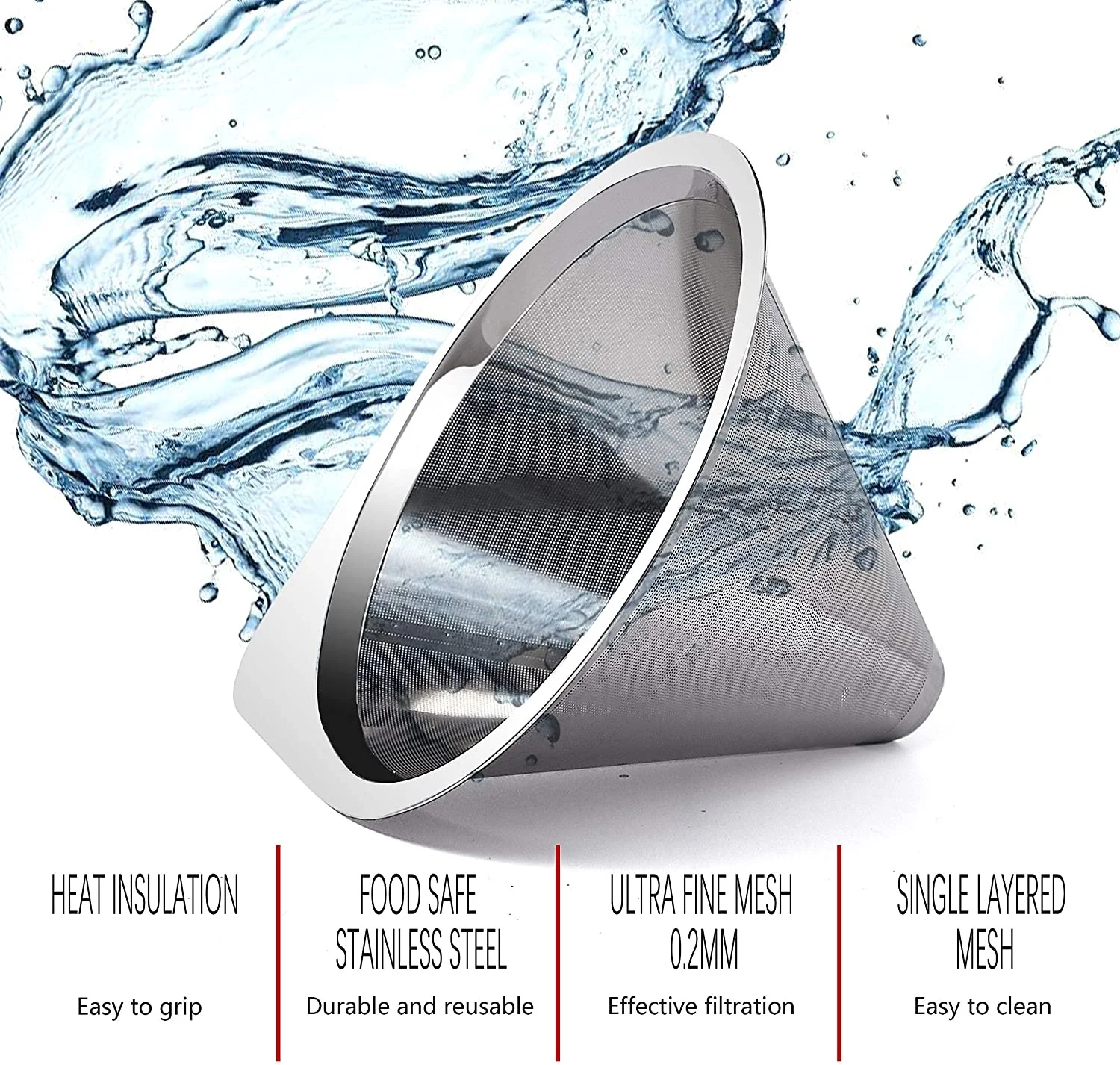 Reusable pour over coffee maker clear glass carafe coffee dripper brewer pot