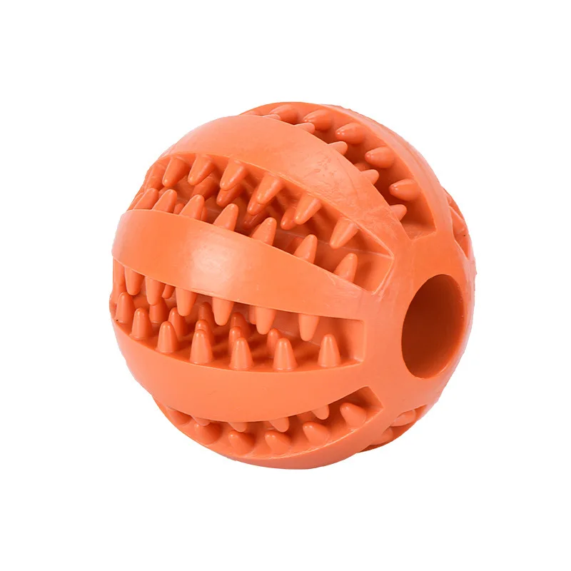 Rubber Indestructible Squeaky Treat Puzzle Juguetes Para Perros Interactive Pet Ball Chew Dog Toy
