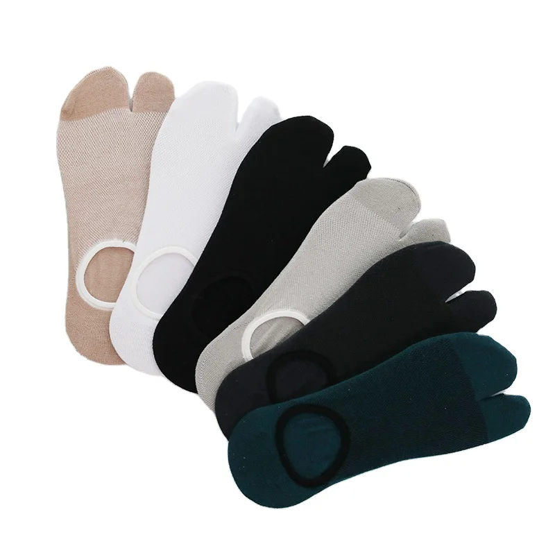 Summer Casual Men No Show 2 Toe Flip Flop Socks