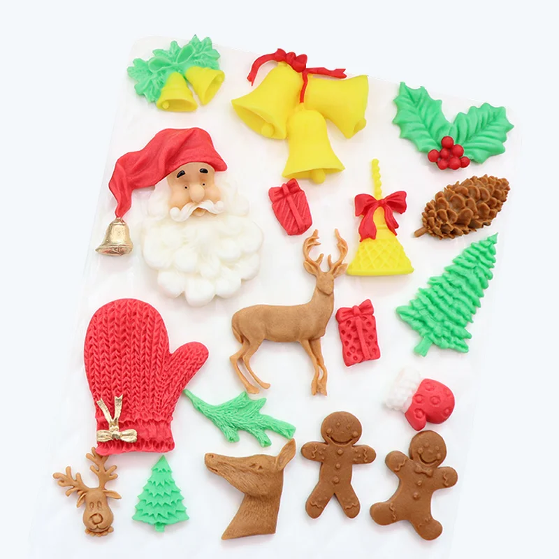 3D Fondant Molds, Halloween Theme Silicone Chocolate Gum Paste Mould, Halloween Cake Top Decorating Tools DiY Mould