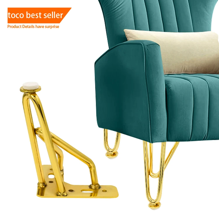 Sofa Hardware Legs 10 cm Glossy Legs Stainless Steel Furniture Parts Single Metal Sofa legs Accessories