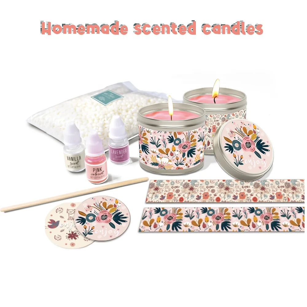 Festival Gifts Candle Making Supplies Kit for Kids 8+, Gift Box Set DIY Scented Candles Soy Wax Aroma Therapy Candle Sets