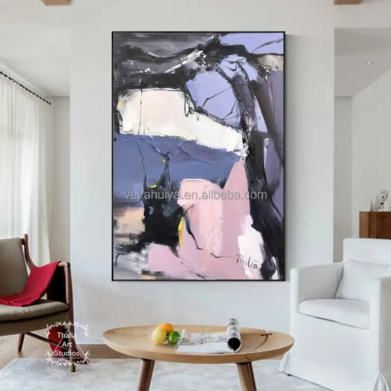 Professional Artist Hand-painted Colorful Abstract Oil Painting on Canvas Rich Colors Canvas Abstract Oil Painting