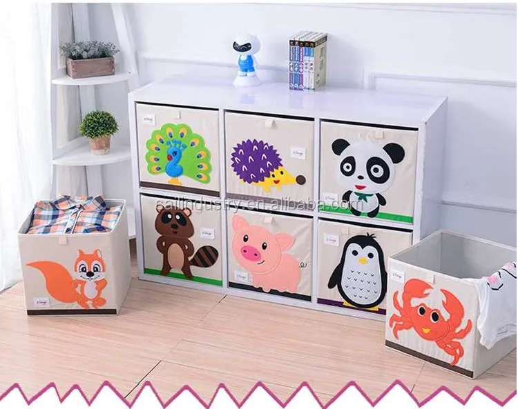 2019 новый современный простой мультяшный нетканый детский шкаф для хранения