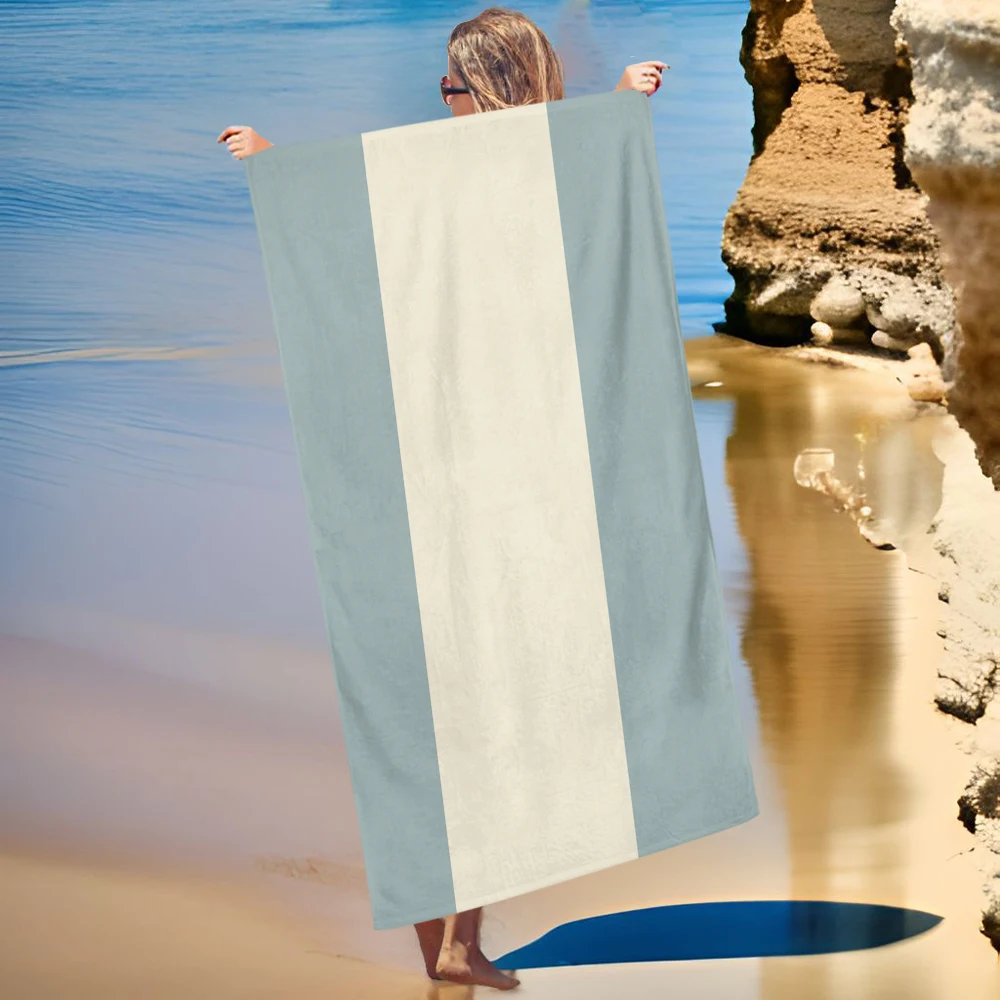 Personalized Gingham Beach Towel Terry Cotton Sports Bath Towel Travel Gym,Camping Plaid Checked Bath Towel Pool Blanket/