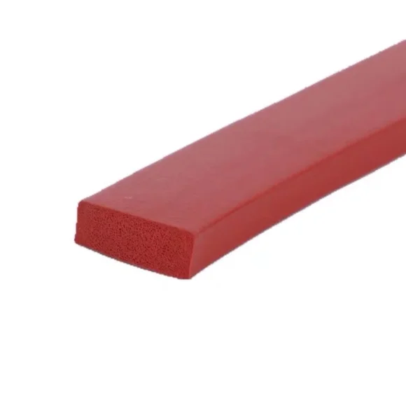 Extrusion 10*10 10*5 15*5mm Silicone Rubber Foamed Weather Strip Silicone Sponge Rubber Sealing