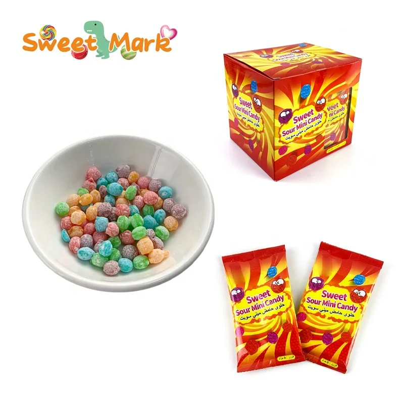 High quality colorful super sweet sour chewy candy mini halal candy