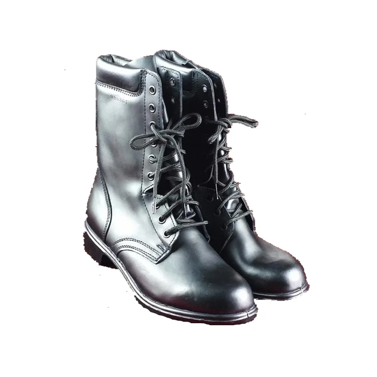 Мужские черные армейские кожаные ботинки в стиле милитари