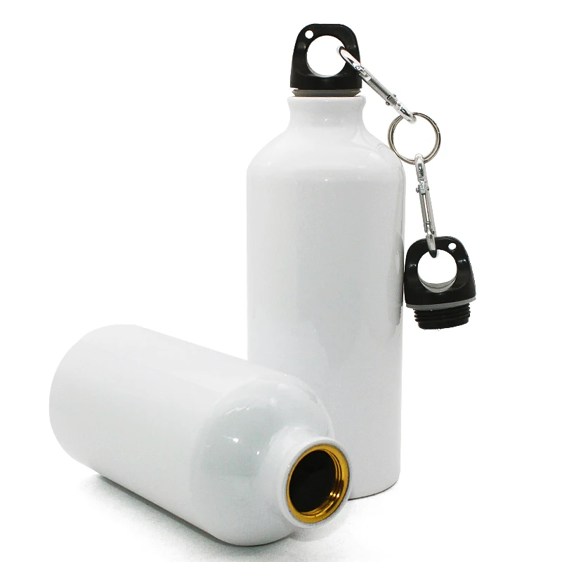 500ml sublimation white blank aluminum travelling Outdoor Camping Cycling sipper sport water bottles