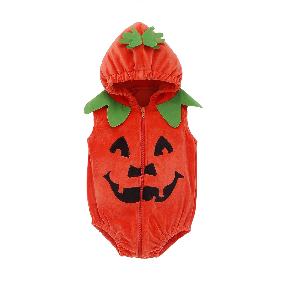 Wholesale Toddler Children Halloween Clothing 2Pcs Pack Baby Rompers Velvet Cotton Cosplay Unisex Baby Pumpkin Costume