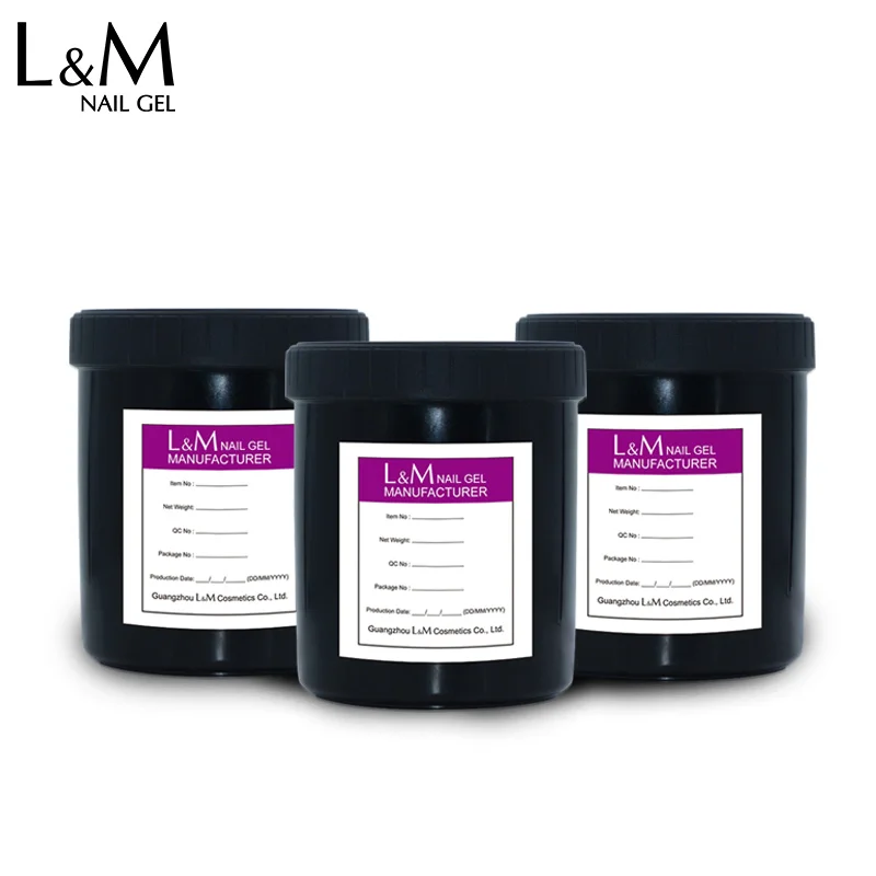 100% original organic extension gel polish Transparent UV Gel bulk 1kg nail arts