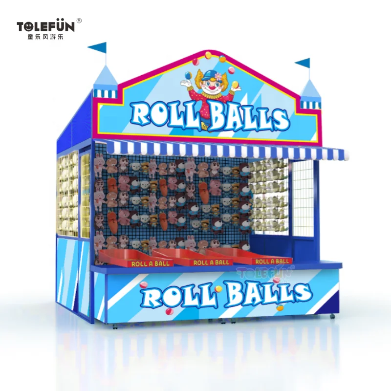 Tolefun Fair Game Rolling Ball Game Bowler Roller Outdoor Challenging Carnival Booth Games
