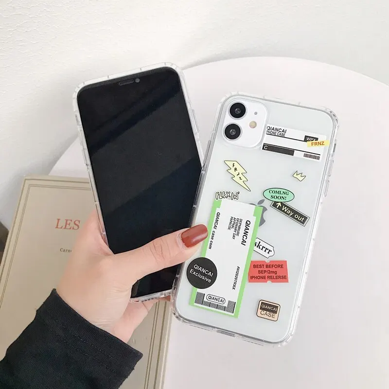 Custom Clear Transparent Phone Case Customised Logo for iPhone All Brand Smart Phone Samsung Huawei Xiao Mi Redmi Moto Vivo Oppo