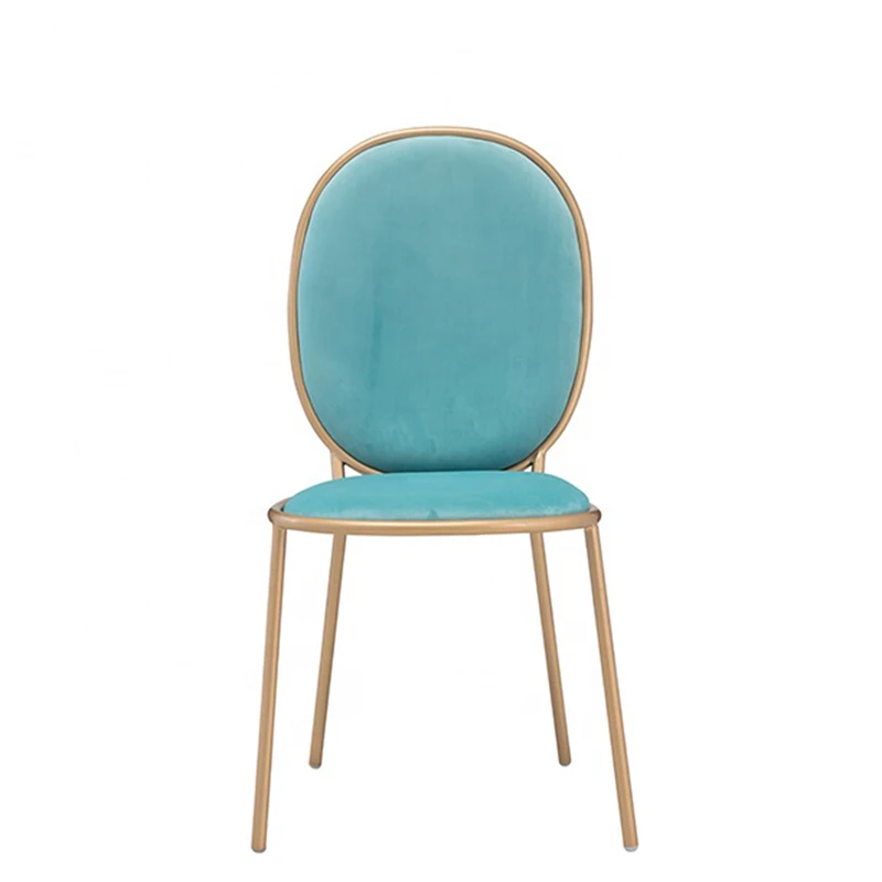 European Metal Frame Round Back Dining Chair