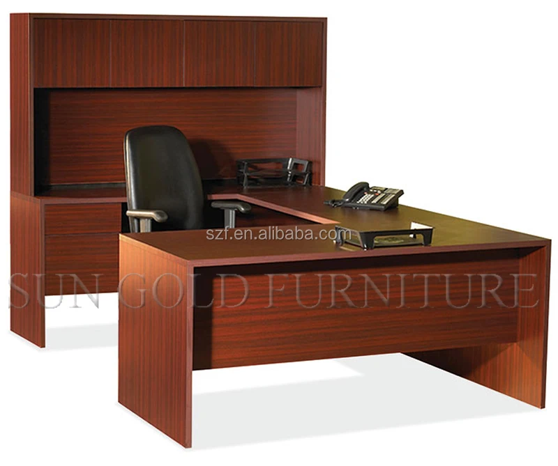 Modern luxury office desk u shape desks with bookcase