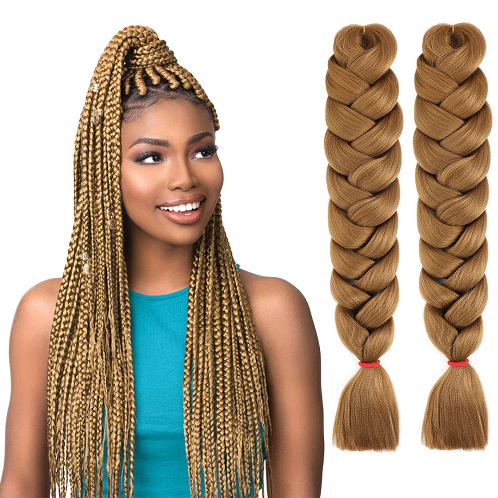Wholesale Hot 108 Colors Extensions for African Expression Ombre Pre Stretched Braids Jumbo Braid Synthetic Braiding Hair