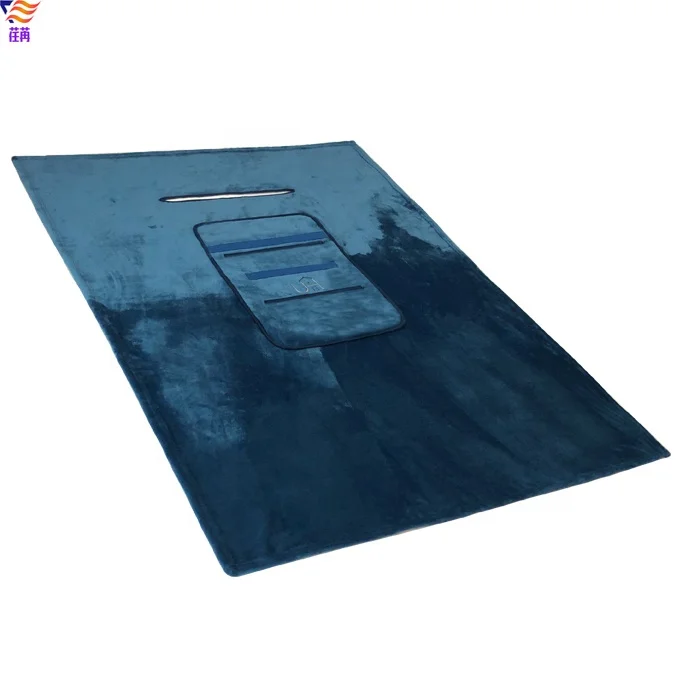 Portable compact airplane office 4 in 1 travel fleece pillow blanket