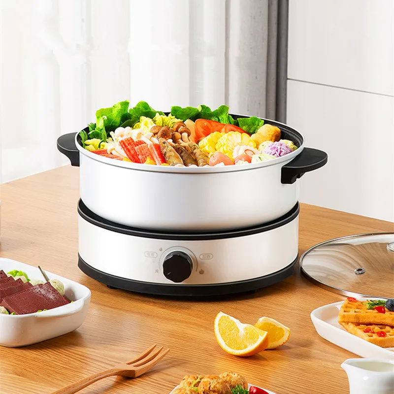 Aoran Latest Design Chinese Electric Hot Pot 220v , High-End White Series 1350w Electric Hot Pot 5L For Household Home Use