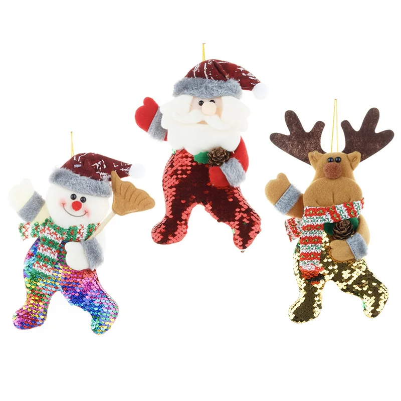 
2020 New flip Sequin doll fashion custom design Christmas tree decoration special design villain ornaments 