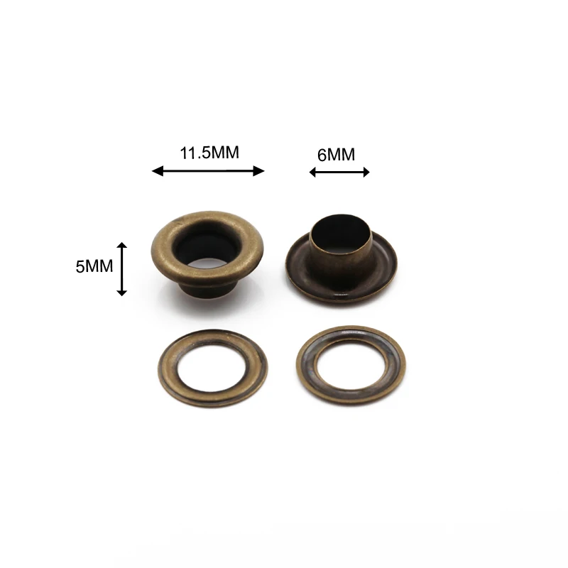 Guangtong factory direct sale grommet eyelet custom made brass eyelet for clothing