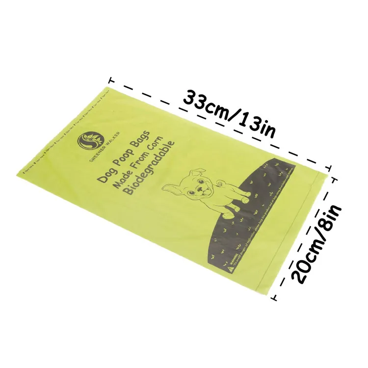 
Custom Printed Strong Home 100% Leak Proof Recycled Corn Starch Compostable Biodegradable Dog Poo Bags 
