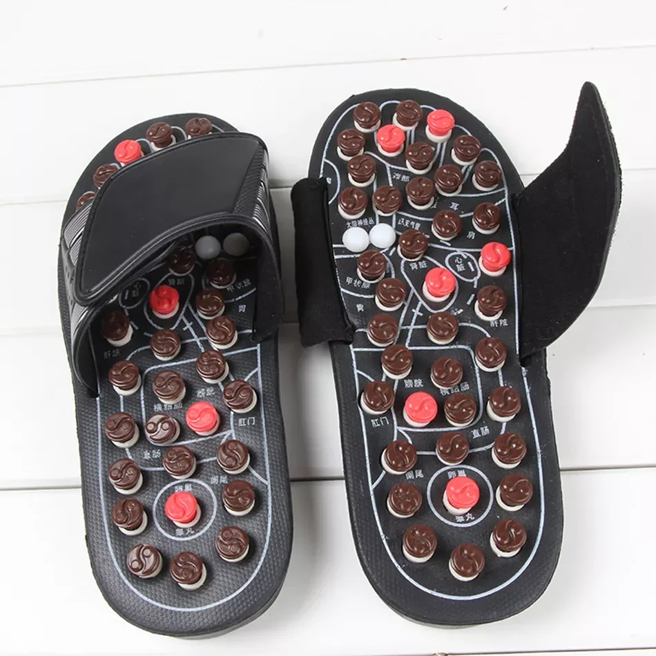 Acupoint Massage Slippers Sandal For Men Feet Acupressure Rotating Foot Massager Shoes