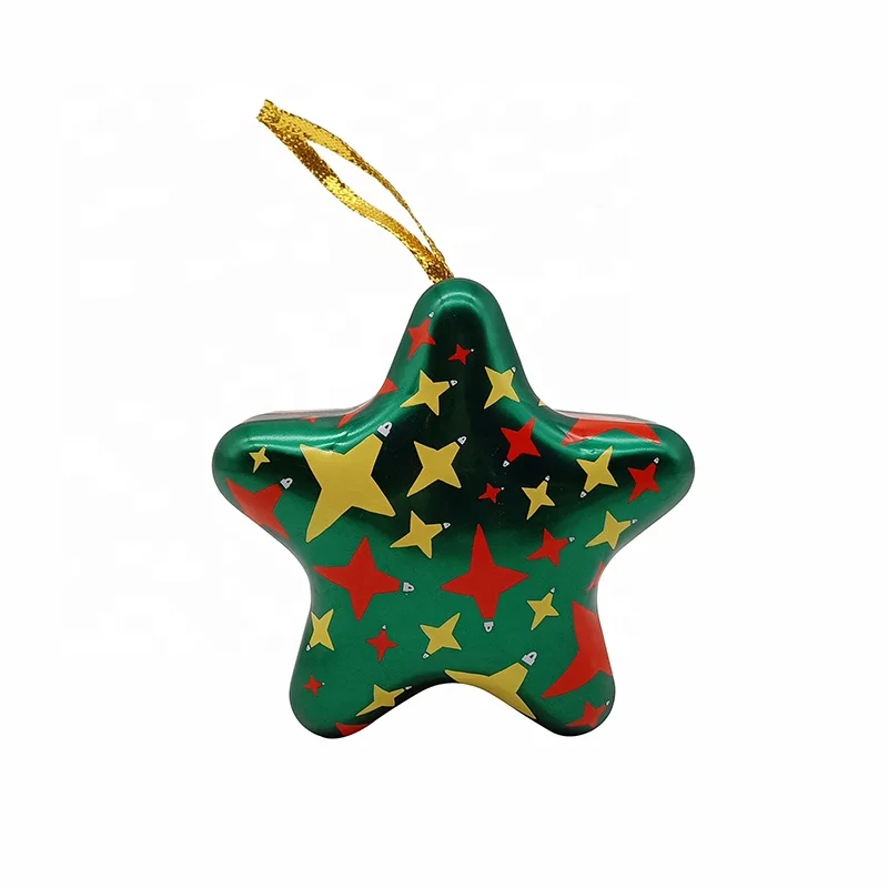 Factory Direct Sales Customization Star Shape Tin Box With Lid Christmas Tin Box for Gift Candy Cookie Package