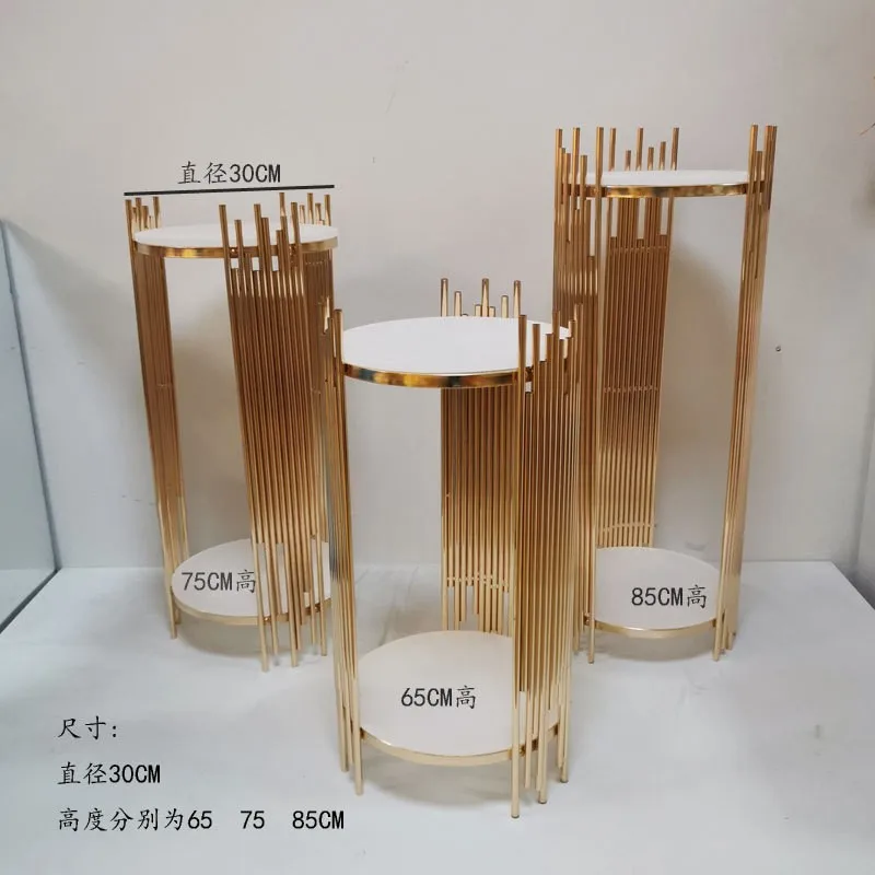 Gold Cake Table Flower Stand Wedding Gold Table Centerpieces