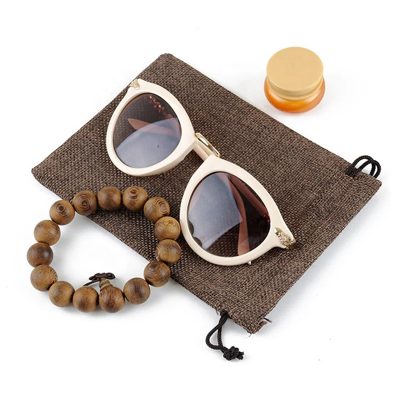 
7*9, 8*10, 10*14, 13*18, 15*20cm burlap jewelry pouch small jute drawstring bag stock burlap gift bags with custom logo design 