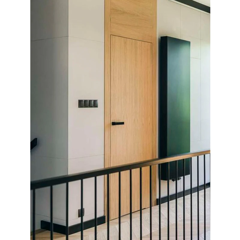 Modern New Design Veneered Flush Solid Core Invisible Jamb Wood Door