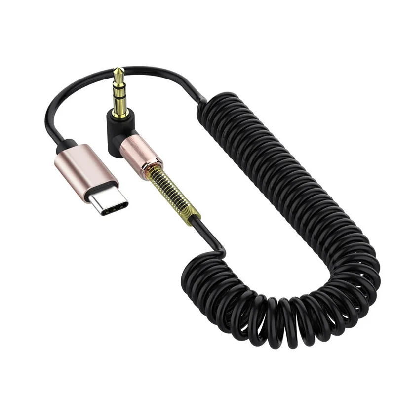 Оптовая продажа 3 5 мм Аудиокабели Aux к Type-C USB-наушники наушники аудио женские микрофонные кабели для Ip Android