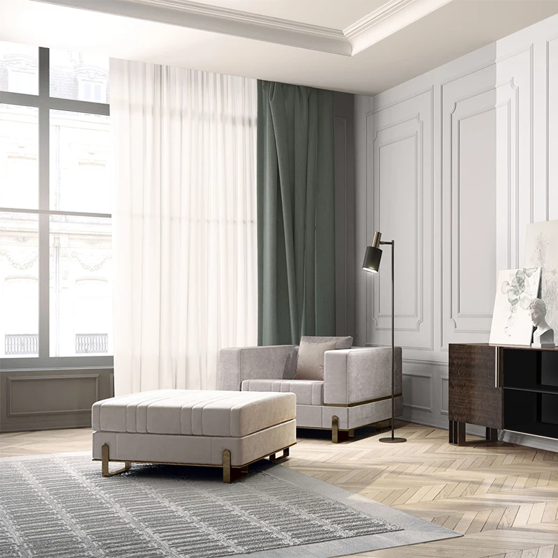 High quality Italian design living room furniture single sofa leisure accent chair luxury modern genuine leather arm chair