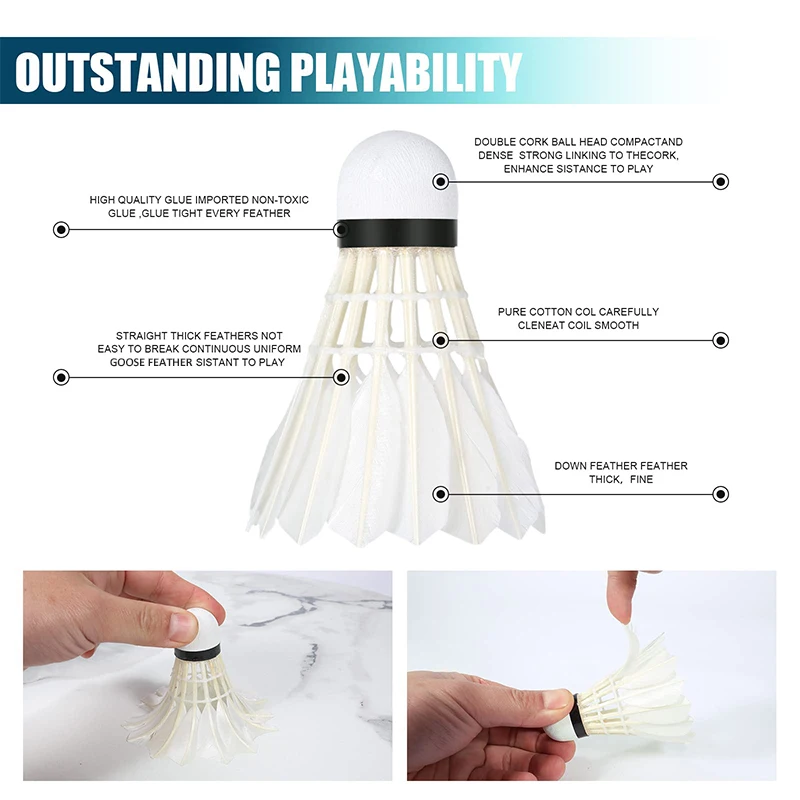 Hot Sale In Malaysia Market Factory Direct Supply Goose Feather Badminton Shuttlecock